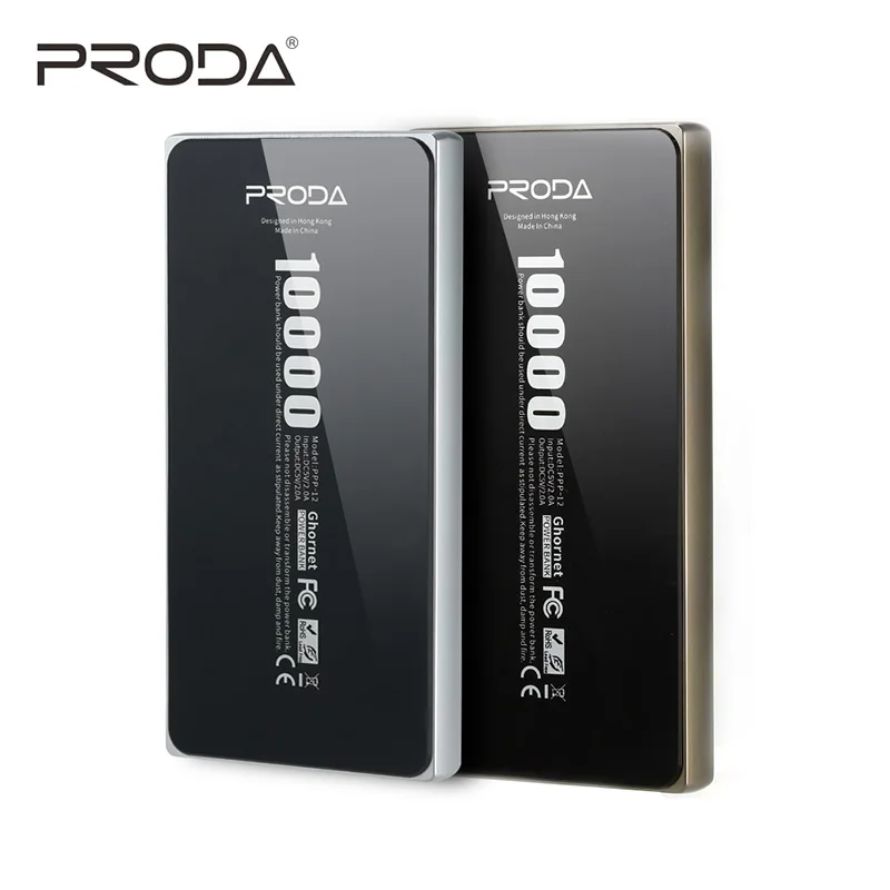 Remax Proda Powerbank 10000 мАч Сплав тонкий полимерный внешний аккумулятор повербанк для