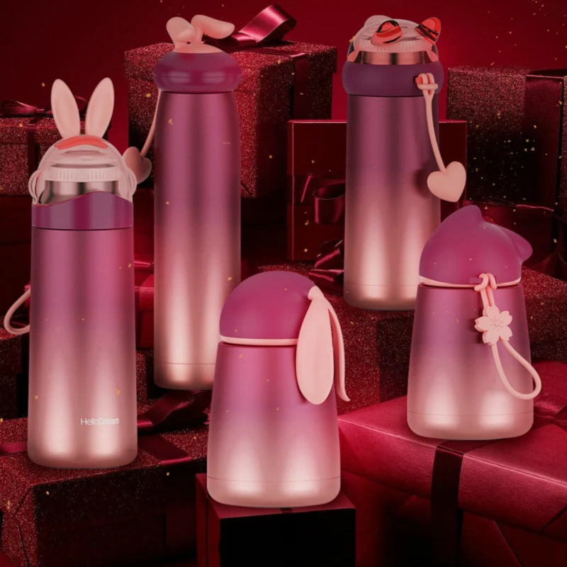 Water Bottle Thermos Star Gradient 304 Stainless Steel Mug Gift Cup Creative Portable Cute Travel Outdoor Exercise Bike Sports | Дом и сад