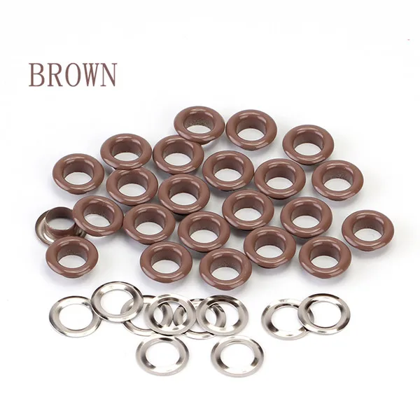 6mm Inner diameter 100 шт., ушко для скрапбукинга, 6 мм, I.D, металлические люверсы для скрапбукинга, сделай сам, вшитые для домашней работы, одежды, швейные люверсы для одежды - Цвет: 6mm Inner diameter