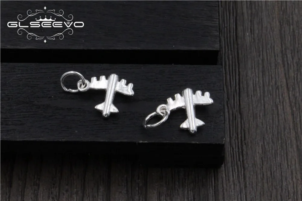 5 шт. стерлингового серебра 925 Подвески DIY браслет ожерелье самолет кулон