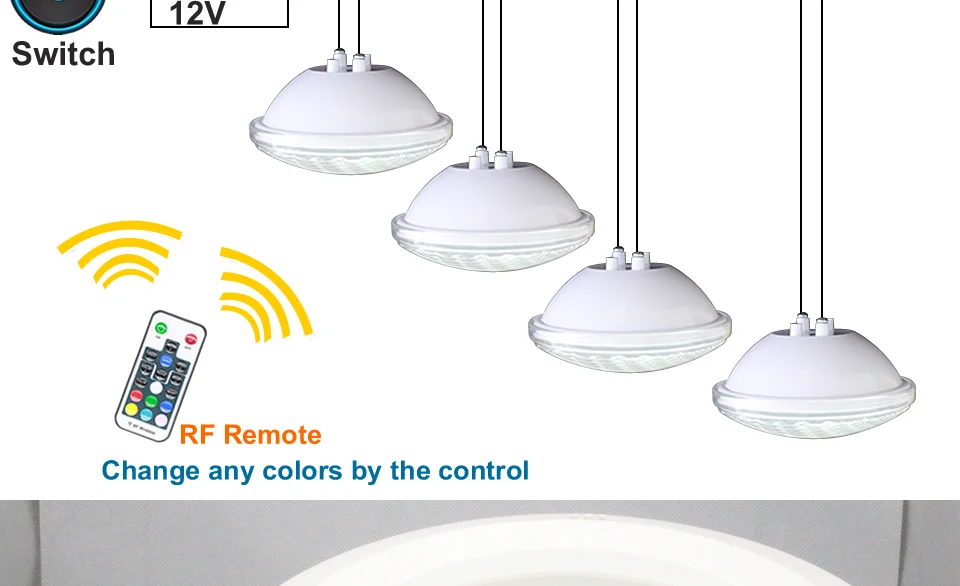RGB Par56 Светодиодный светильник для бассейна IP68 лампа 24 Вт 36 Вт Светодиодный подводный светильник s AC/DC 12 В SMD5730 линейная ниша для фонтана пруда