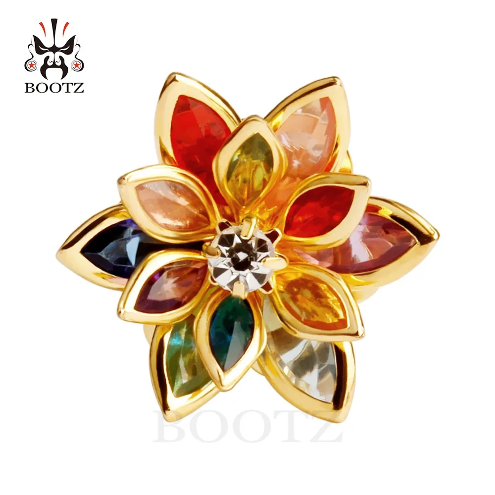 Новое поступление модные туннели для ушей с цветами из нержавеющей стали калибры