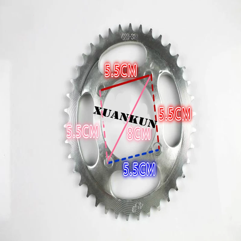 Мотоциклетная цепь XUANKUN FXD125 размер цепи шестеренка колесо маховик|gear chain|motorcycle