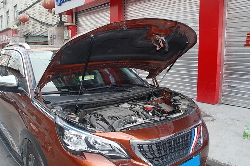 Для peugeot 3008 5008 GT- автомобиль Автомастерская передний капот капоты крышка двигателя гидравлический шток стойка Весна Противоударная накладка 2 шт