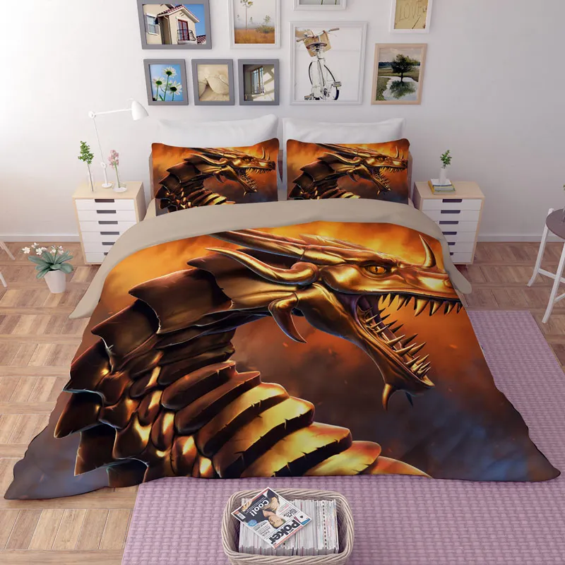 Queen California king Beast pattern Twin Full3 D комплекты постельного белья детская комната простыня