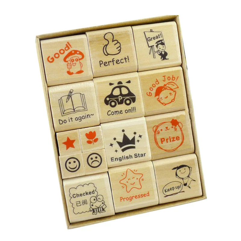 Деревянная печать мультфильм для детского сада медсестры школы Учителя отзывы