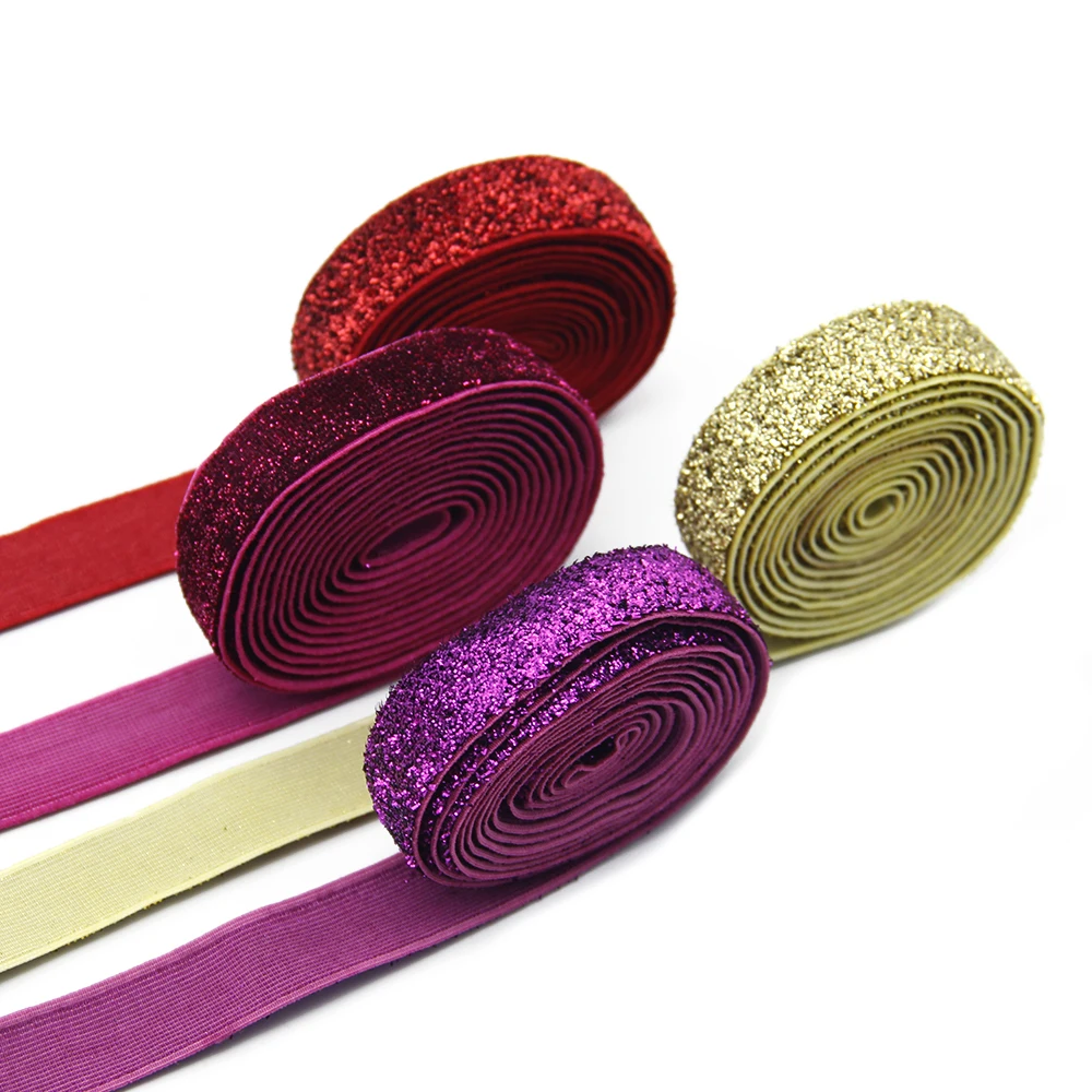 David accessories 5/8 ''16mm блеск не содержит эластик бархатные ленты бант для волос Сделай Сам обувь Свадебные украшения ленточный материал, 50Yc7023