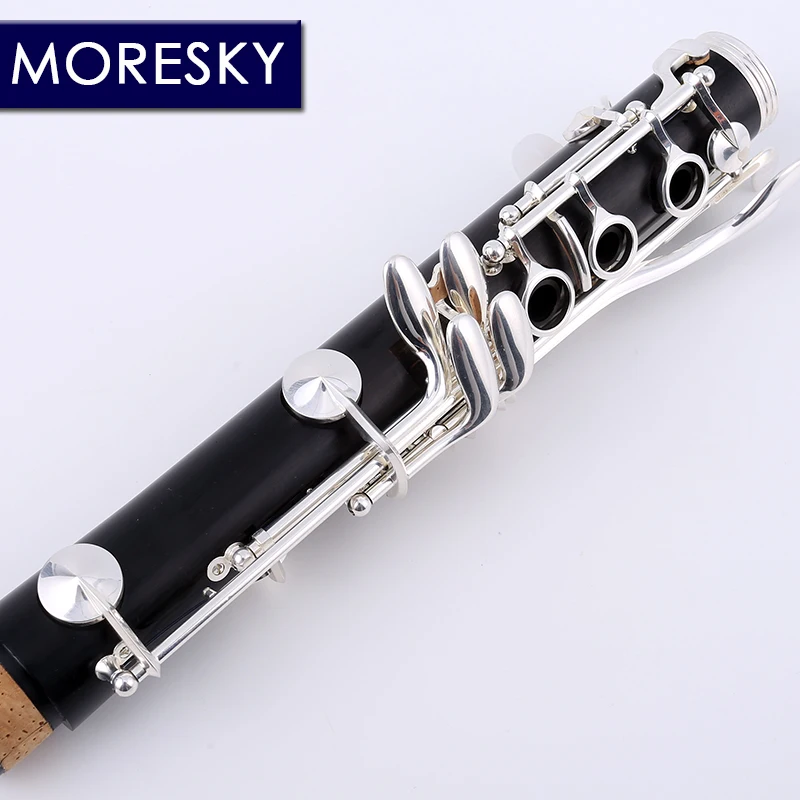 Кларнет из черного дерева MORESKY с 17 клавишами, кларнет из цельного дерева M8