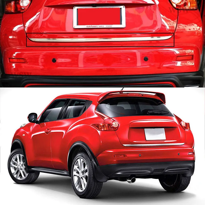 Накладка на задние ворота для Nissan JUKE 2011 2019 хромированная накладка заднюю дверь
