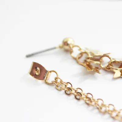 

Newest Shiny Metal Star Earrings Charming Long Hanging Earrings for Women Girls 2019 Fashion Jewelry Brincos Bohemia E98