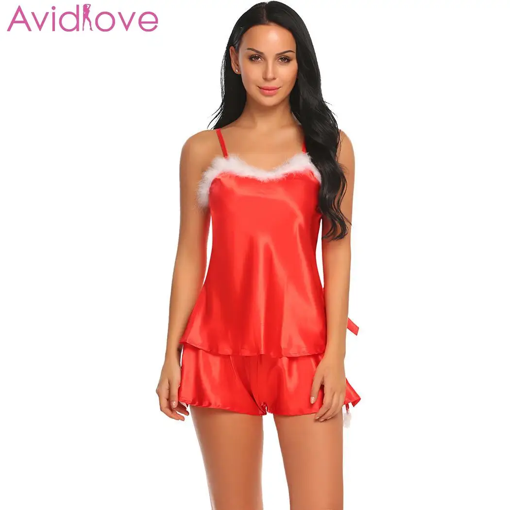 Avidlove женская пижама на бретельках сексуальное нижнее белье костюмы ночное