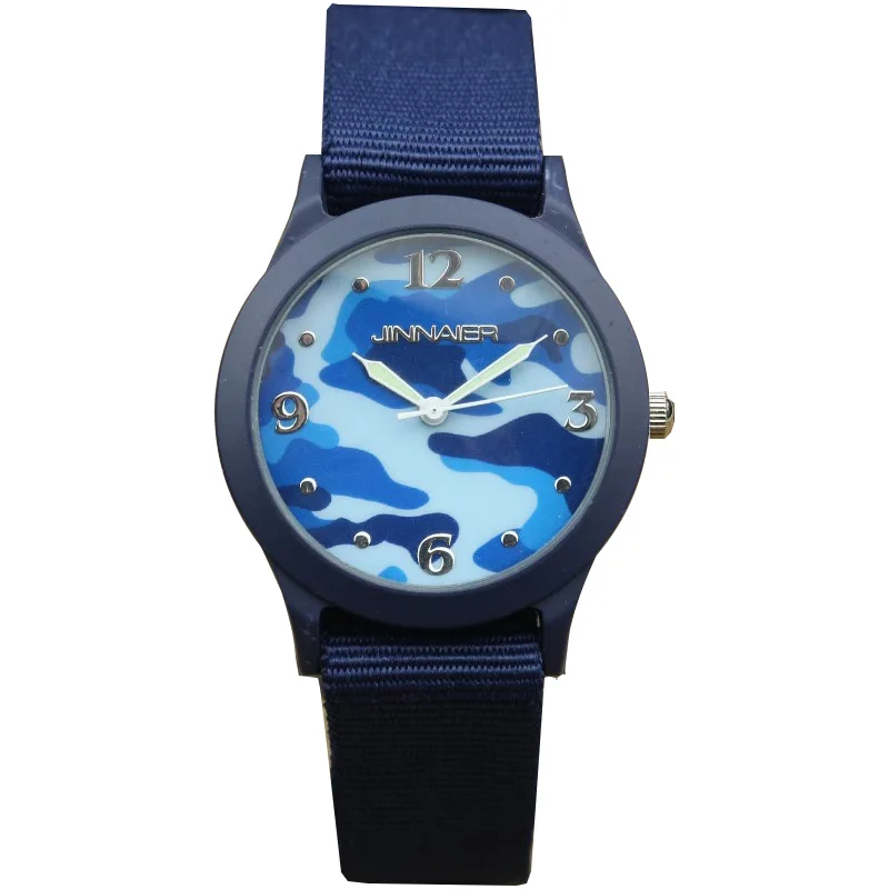 Женские и мужские повседневные камуфляжные мини часы с нейлоновым ремешком