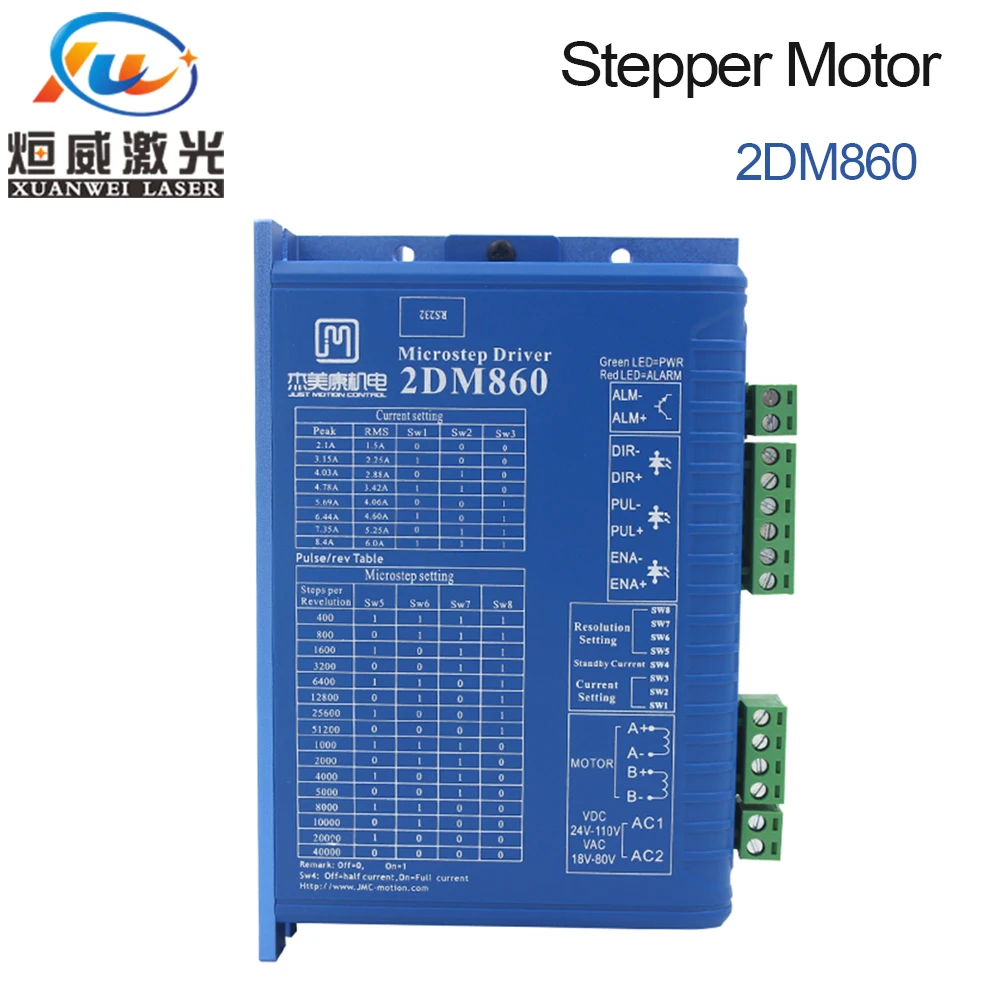 Digtial шаговый двигатель драйвер 2 фазы 2DM860 10V 80VAC ток использование для ЧПУ