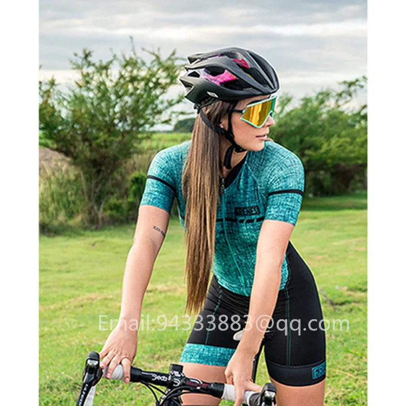 10 FRENESI pro team триатлон костюм летний женский с коротким рукавом Велоспорт skinsuit комбинезон roupa ciclismo feminina MTB bicicleta - Цвет: 10