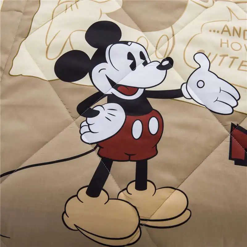 Коричневое летнее одеяло с Микки Маусом Disney постельные принадлежности из