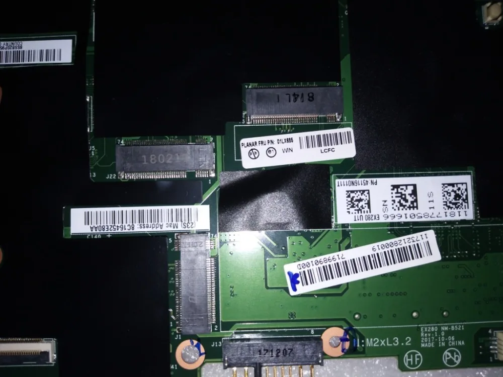 Для lenovo Thinkpad X280 i7-8550 I7-8650 16G материнская плата для ноутбуков FRU: 02HL327 01LX696 Проверка