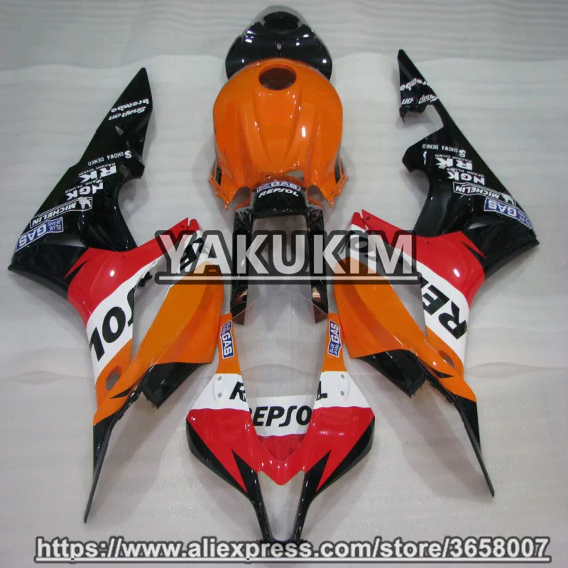 Yakukim из АБС пластика инъекции комплект обтекателей для Honda CBR600RR F5 07 08 год 2007 2008
