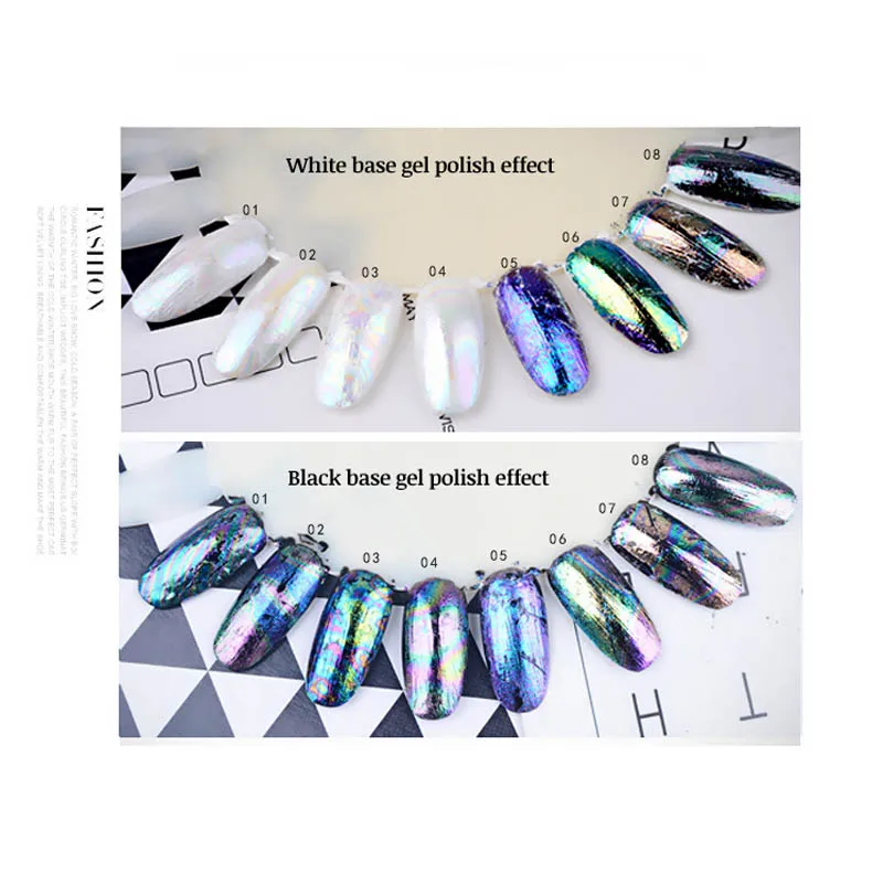 Новинка 2017 8 шт. наклейки для нейл-арта неравномерное изображение Авроры