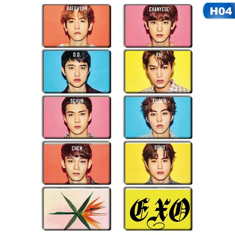 10 шт./компл. корейский группы EXO Ablum Не портите мой принтер пусковой площадки с украшением в виде кристаллов автобусная карта наклейки для фанатов Коллекция подарков