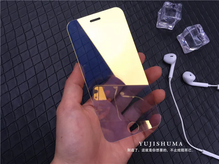 9H HD Роскошная красочная зеркальная защитная пленка для iPhone X/XS 8 7 6 6S 5 5S 5C SE для iPhone 6 6S 7 8 Plus закаленное стекло