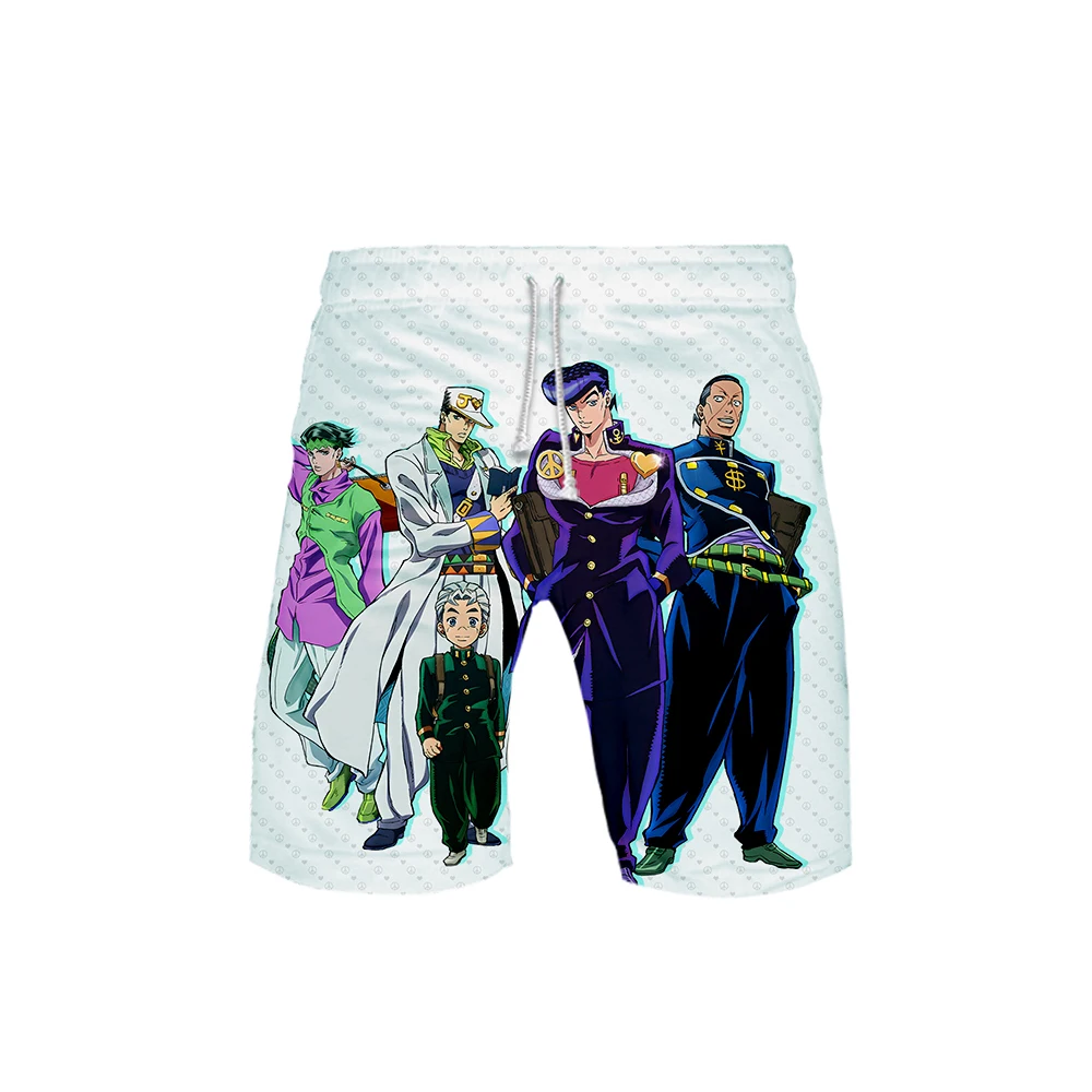 JOJO аниме 3d принт крутые модные пляжные повседневные шорты базовые летние шорты мужские высокие уличные удобные kpop шорты хипстер - Цвет: Зеленый