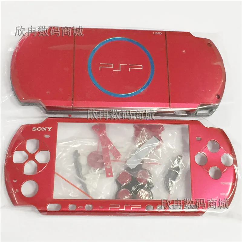 Сменный Чехол для игровой консоли PSP 3000 полностью черный корпус с набором кнопок |
