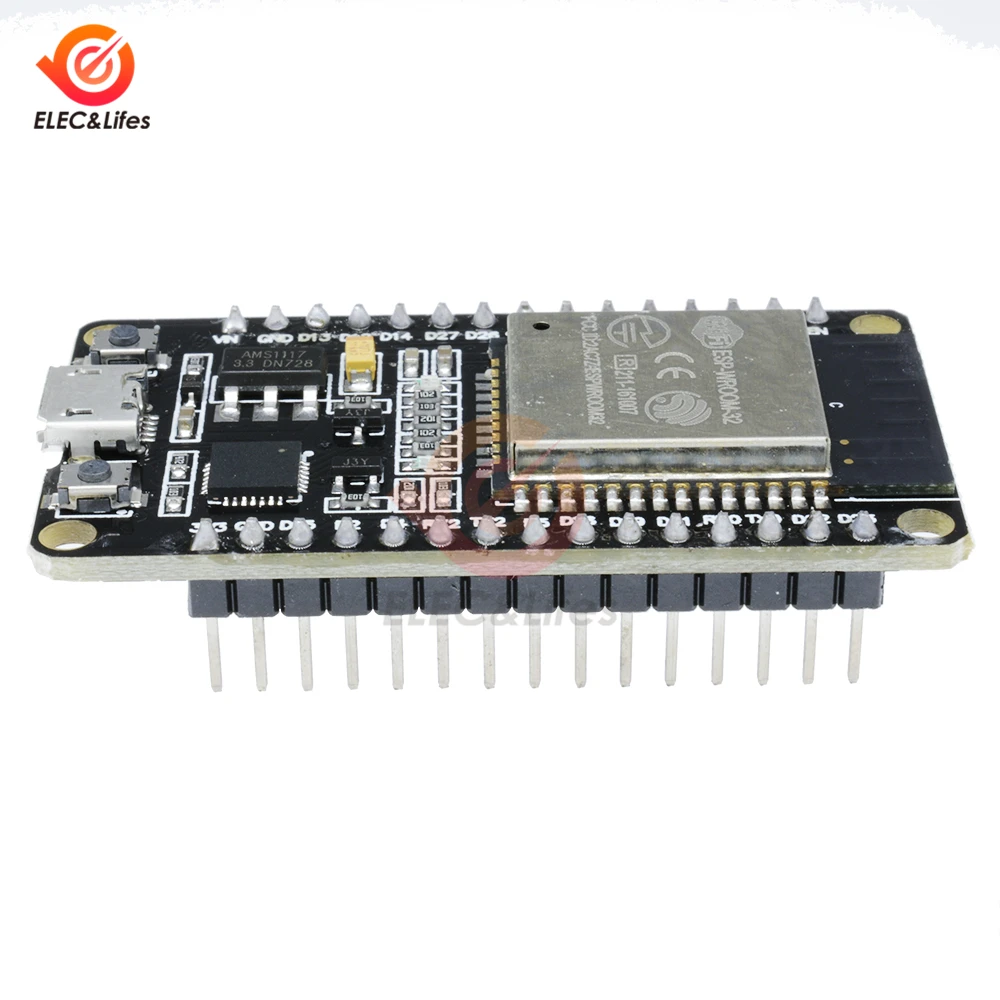 2 шт. ESP32 ESP-32S Беспроводной Wi-Fi и bluetooth-адаптер макетная плата 2,4 ГГц Micro USB CP2102 двухъядерный модуль ESP8266 ESP-WROOM-32 2102