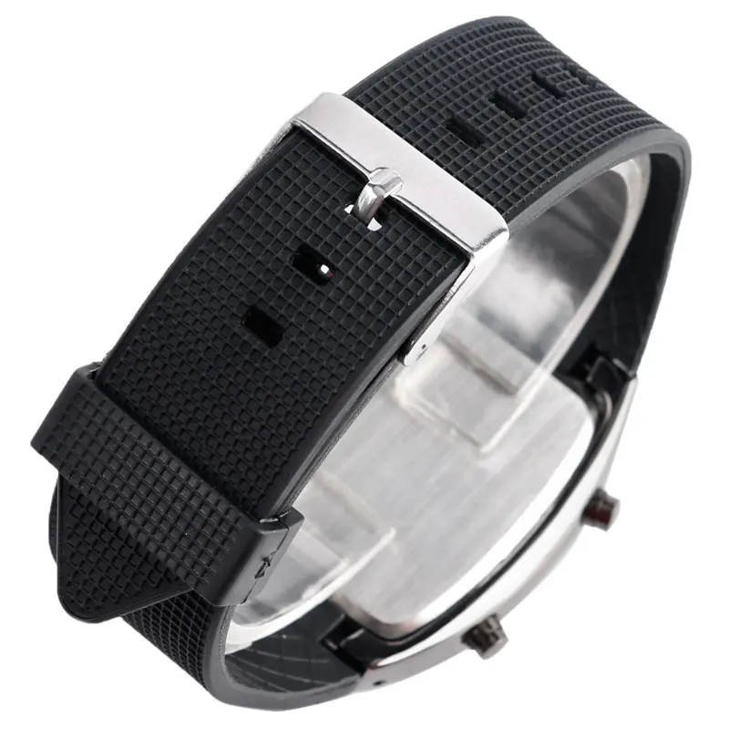 

LED Digital Watch for Men Automatic Luminous Quartz Wristwatch Odometer Design Date&Week Display Black Waterproof Sport Clock