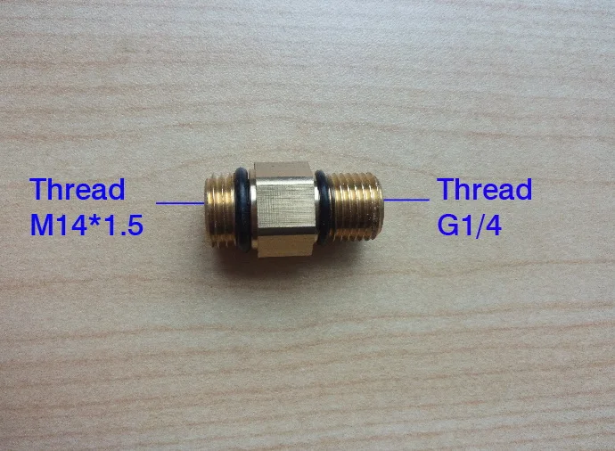 Бесплатная доставка медный разъем адаптера Male M14 * 1 5 G1/4 Для пеногенератора