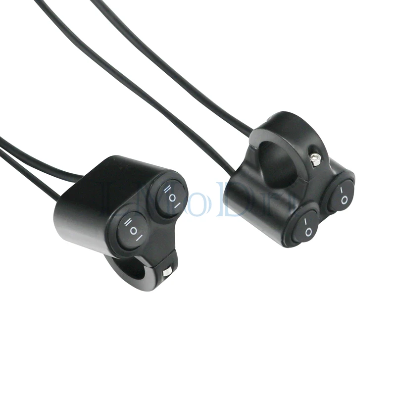 LMoDri 12V Мотоцикл ATV Руль двойной кнопочный переключатель 7/" мотоцикл ремонт головной светильник аварийный тормоз противотуманный светильник переключатели 2 выбор