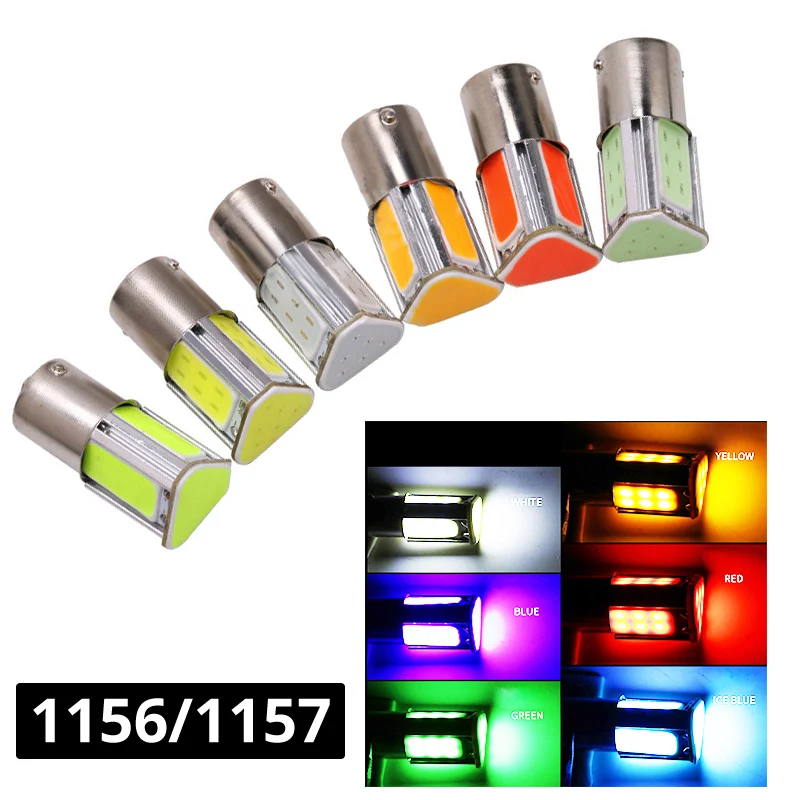 1157 Light BAY15D Wedge 4 cob Led Автомобильный Фонарь Base Brake лампа заднего хода сигнал поворота