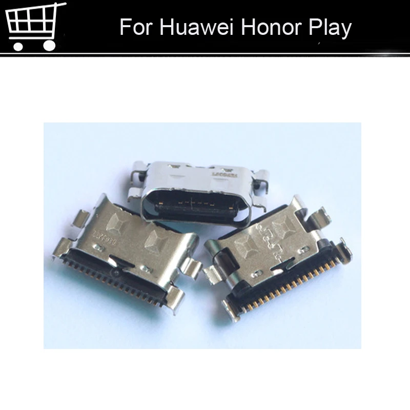 

2PCS Replacement For Huawei Honor Play Charger Connector Parts Repair Spare Parts USB Dock Charging Port For Huawei Honor Play