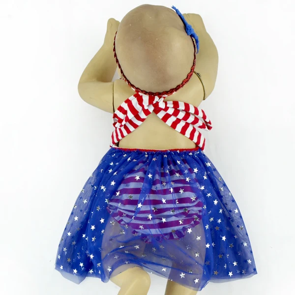 Юбка пачка для девочек Комбинезон с лентой на голову звезды блестками лямкой шее