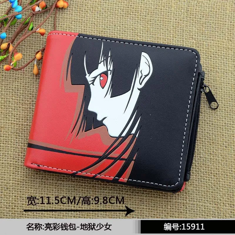 Hell Girl Аниме Hell Girl/one piece/Date A Live/Totoro/kantai Коллекция/Gintama/Conan/Anohana и т. д. PU короткий кошелек на молнии - Цвет: Hell Girl