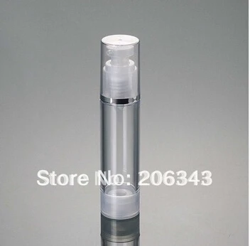 Безвоздушная пластиковая бутылка для лосьона 50 мл с безвоздушным насосом