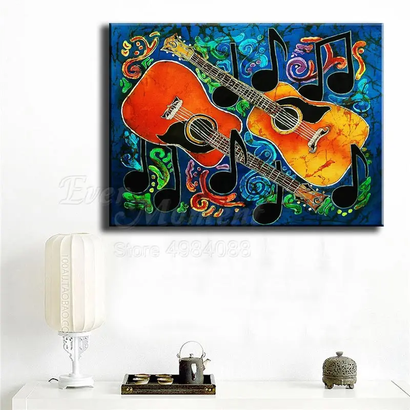 Алмазная живопись Ever Instant картина для творчества с изображением гитары музыки 5D