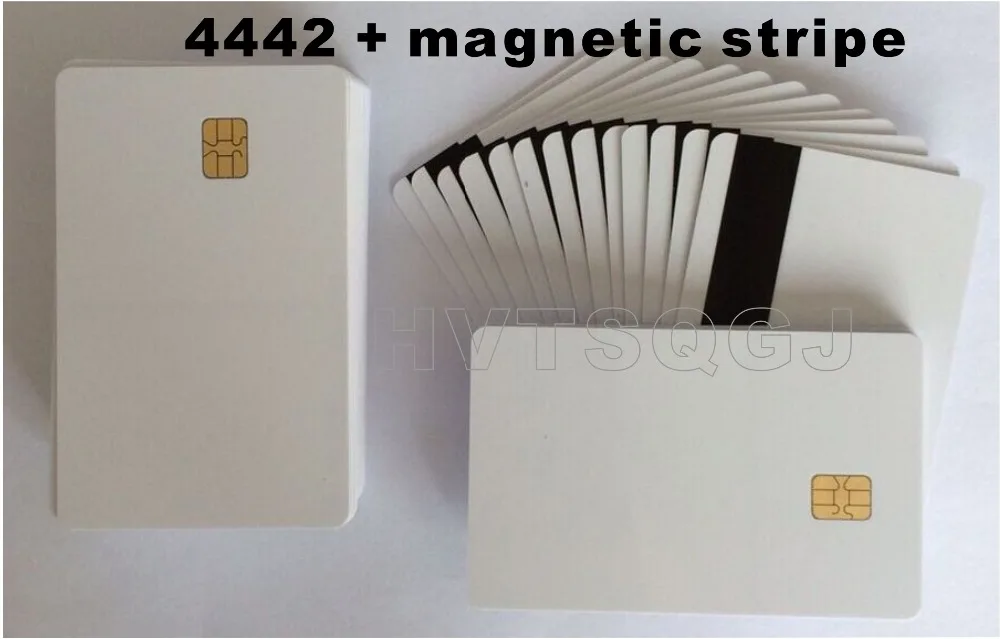 200pcs Free shipping Hot selling credit card size Hico magnetic strip SLE4442 PVC IC | Безопасность и защита