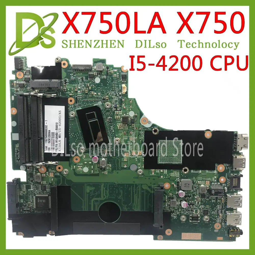 KEFU X750LA Материнская плата ASUS X750 X750LB X750LN X750L K750LB ноутбука I5 4200H тесты работы 100%