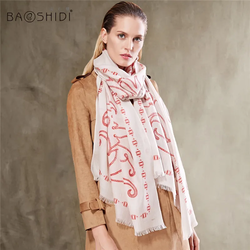 

[BAOSHIDI]100% wool scarf, luxury brand scarves, womens scarfs fashionable,winter scarf, good presents for elegant lady