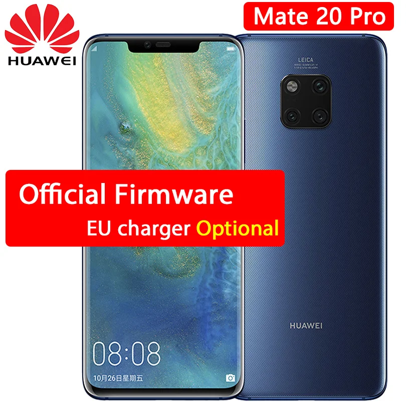 HUAWEI Mate 20 Pro мобильный телефон 6 39 дюймов полный экран водонепроницаемый IP68 40 МП 4