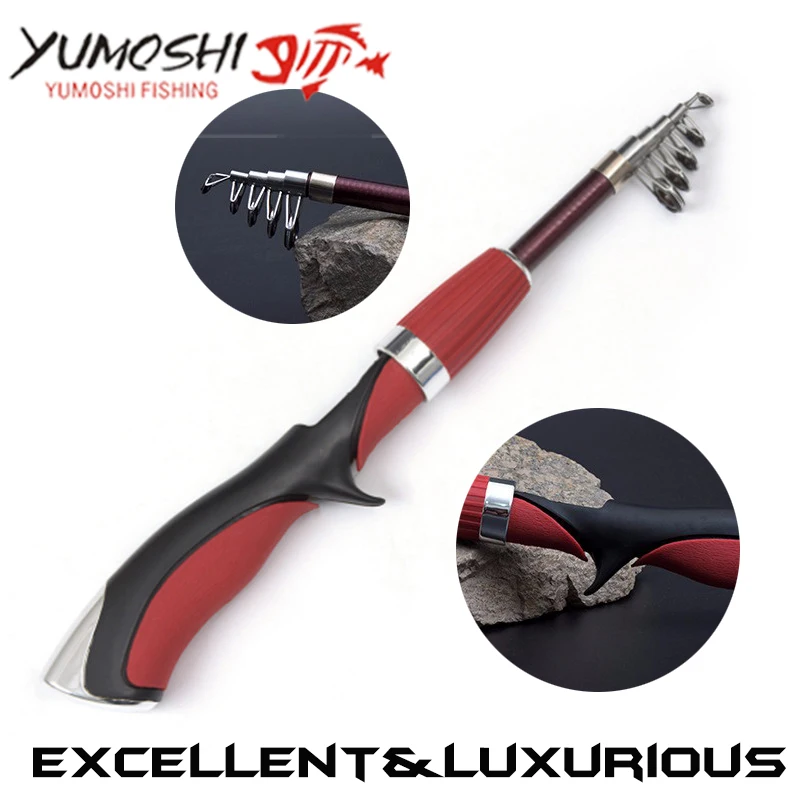 YUMOSHI портативная Удочка 1 4 м удочка для приманки забрасывания ручка из ЭВА