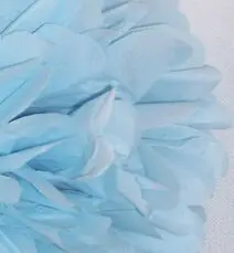 pale blue 30 шт./лот 6 дюймов 15 см папиросная бумага Pom Poms бумажные цветы шар помпон Свадебные украшения день рождения украшения для вечеринок - Цвет: pale blue
