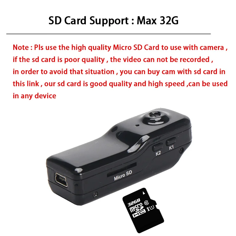 Мини спортивная камера DV DVR 960P 720P HD DVR инфракрасная камера ночного видения маленькая камера для прогулок на велосипеде видео аудио рекордер черный