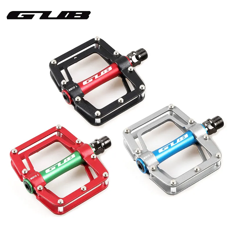 

GUB GC010 Colorful Cycling Pedal Professional MTB Road Bike Aluminum alloy Bicycle Flat Platform Sealed Bearing Riding Pedals