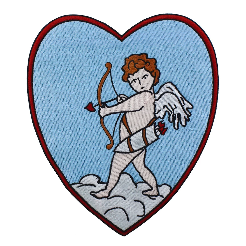 10 штук сердце ангел мальчик шаблон вышивка аппликация Ткань нашивки шитье на