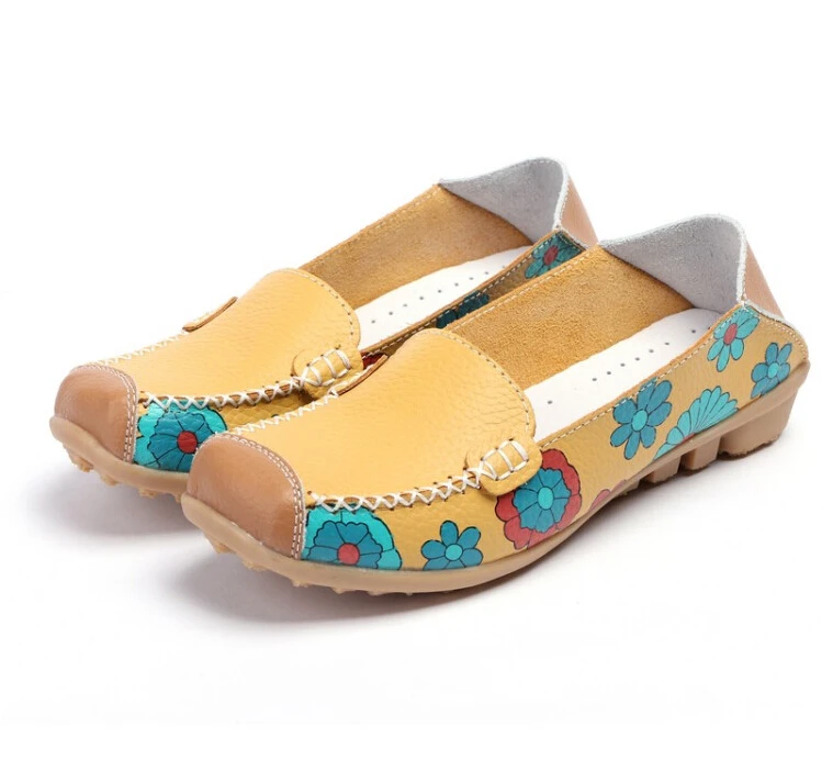 2017 г. весенние женские балетки из натуральной кожи на плоской подошве