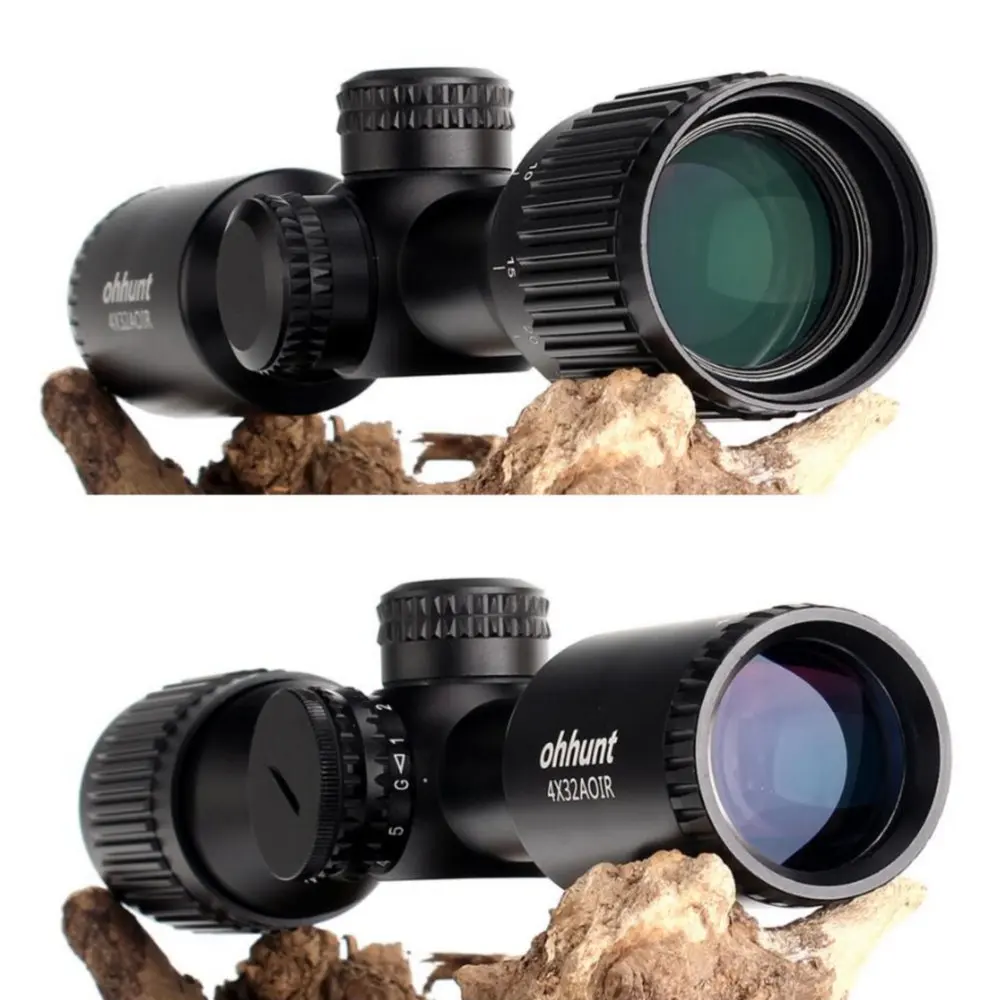 Компактный Охотничий Тактический широкоугольный винтовочный прицел 4X32 aкол с
