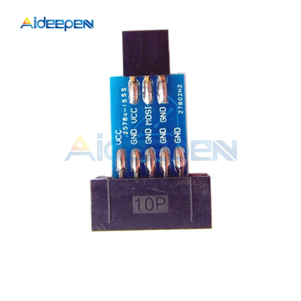 Плата адаптера с 10Pin на 6 Pin + USB программатор USBASP USBISP AVR ATMEGA8 ATMEGA128 ATtiny/CAN/PWM 2