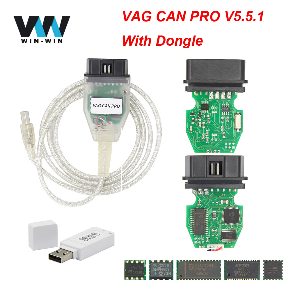 VAG CAN PRO 5.5.1 с ключом для VW для AUDI K-line OBD OBD2 автомобильный диагностический VCP PRO автоматический сканер кабель K line для VAG PK ODIS