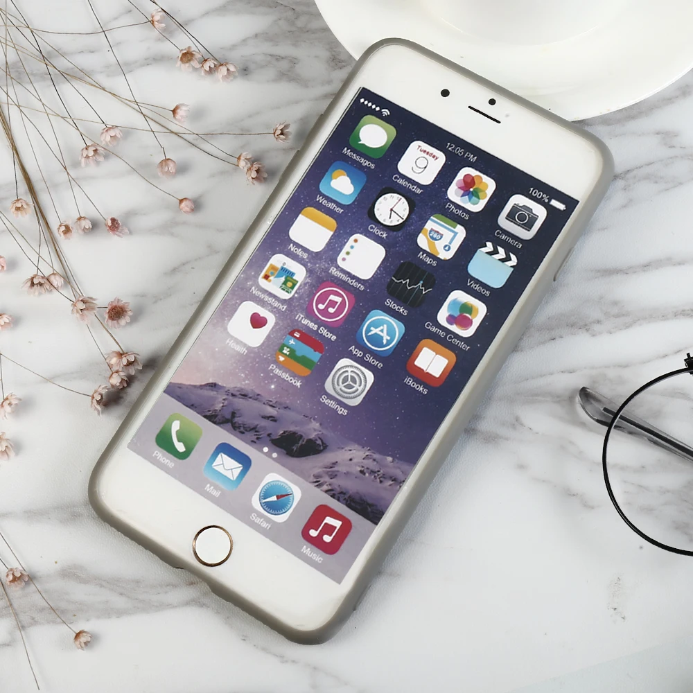 Чехол карамельного серого цвета для телефона Iphone 5 матовый однотонный чехол с